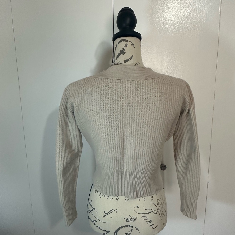 Club Monaco Cream Button-Up Cardigan - Picture 3 of 14